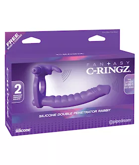 Fantasy CRingz Silicone Double Pene Rabbit Purple