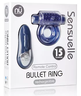 Nu Sensuelle Endure Ultra Flex Remote Control Rechargeable Bullet Ring Blue