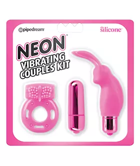 Neon Luv Touch Vibrating Couples Kit Pink