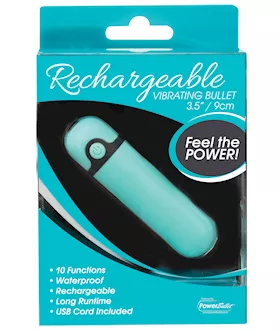 Simple amp True Rechargeable Vibrating Bullet  Teal