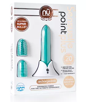 Nu Sensuelle Point Plus Rechargeable Bullet  Tiffany Blue