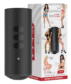 Kiiroo Titan The Experience Interactive Vibrating Stroker  Black