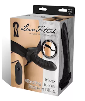 Lux Fetish Unisex Vibrating Hollow Strap On Dildo