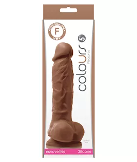 Colours Pleasures 5quot Dildo w Suction Cup  Brown