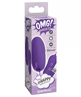 OMG Bullets Hash Tag Happy Purple