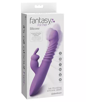 Fantasy for Her Ultimate Thrusting Silicone Rabbit Purple