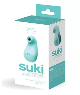VeDO Suki Rechargeable Vibrating Sucker Tease Me Turquoise