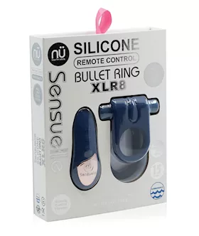 Nu Sensuelle Silicone Remote Control XLR8 Turbo Boost Bullet Ring Navy