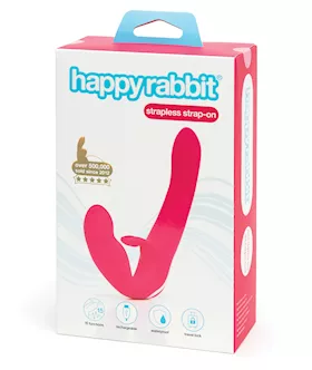Happy Rabbit Strapless Strap on Rabbit Vibe Pink