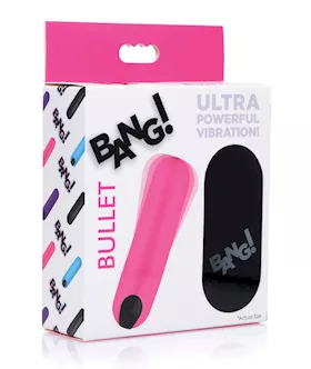 Bang Vibrating Bullet w Remote Control Pink