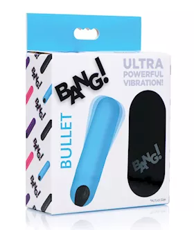 Bang Vibrating Bullet w Remote Control Blue