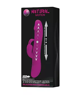 Pretty Love Natural Motion Thrusting Rabbit 7 Function Fuchsia