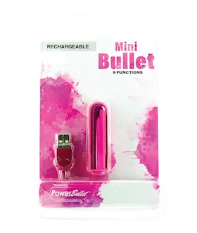 Mini Bullet Rechargeable Bullet  9 Functions Pink