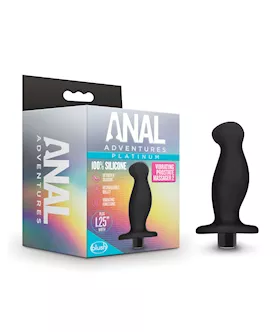 Blush Anal Adventures Platinum Silicone Vibrating Prostate Massager 02nbsp Black