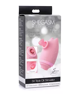 Inmi Shegasm Kitty Licker 5X Triple Clit Stimulator Pink