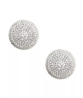 Neva Nude Burlesque Big O Crystal Jewel Reusable Silicone Pasties  Silver OS