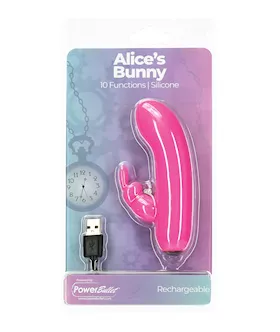 Alice039s Bunny Rechargeable Bullet wRabbit Sleeve 10 Functions Pink