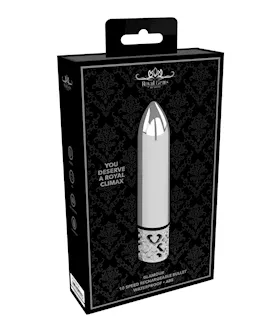 Shots Royal Gem Glamour Rechargeable Bullet Silver