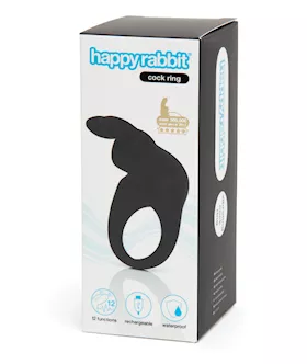 Happy Rabbit Rechargeable Cock Ring Black