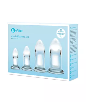 bVibe Glass Anal Dilator 4 pc Set
