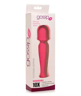 Curve Toys Gossip Silicone Vibrating Wand 10x  Magenta