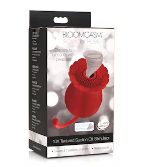 Inmi Bloomgasm Royalty Rose 10X Suction amp Clit Stimulator Red