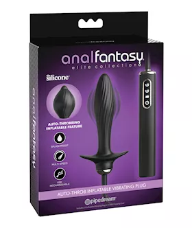 Anal Fantasy Elite Collection Auto Throb Inflatable Vibrating Plug Black