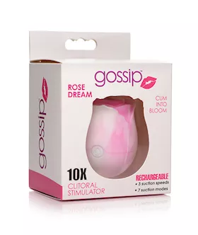Curve Toys Gossip Cum Into Bloom Clitoral Vibrator Rose Dream Swirl