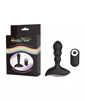 Gender Fluid Shake Anal Vibe wRemote Black