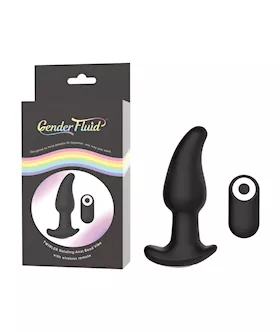 Gender Fluid Twirler Anal Vibe wRemote Black