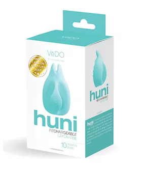 VeDO Huni Rechargeable Finger Vibe  Tease Me Turquoise
