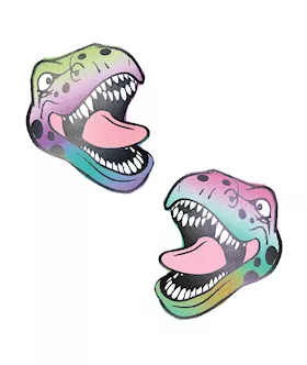 Neva Nude Reflective Dinosaur Pasties  Rainbow OS