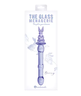 Glass Menagerie Rabbit Glass Dildo Pink