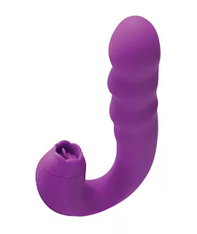 Lilian GSpot Vibrator wRotating Head amp Vibrating Tongue Purple