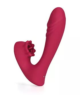 Lacy GSpot Vibrator wTongue Licker