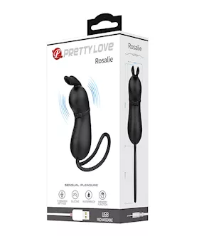 Pretty Love Rosalie Tethered Clit Stim Black