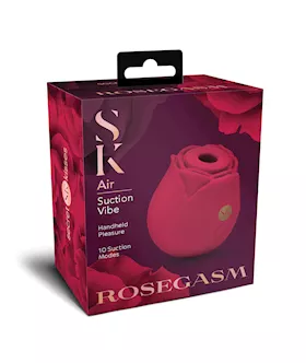 Secret Kisses Rosegasm Air Rose Bud Suction Clitoral Vibe  Red