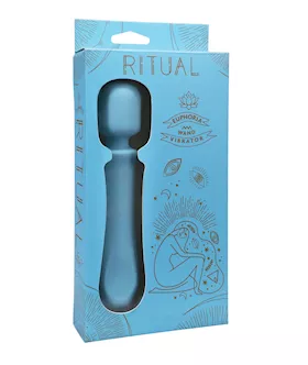RITUAL Euphoria Rechargeable Silicone Wand Vibe Blue