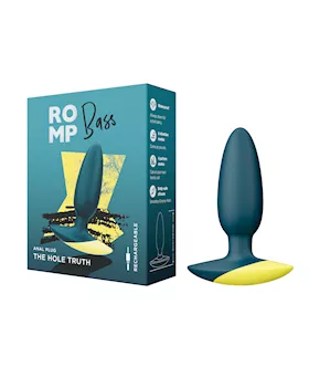 Romp Bass Vibrating Anal Plug  Teal