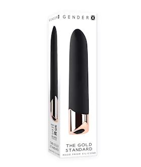 Gender X The Gold Standard Rechargeable Silicone Bullet BlackRose Gold