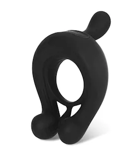 Kairos Vibrating Cock Ring w 3 Bullets Black