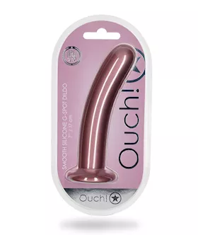 Shots Ouch 7quot Smooth GSpot Dildo Rose Gold