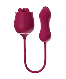 Rosa Rotating Rose Toy amp Thrusting Vibratornbsp Red