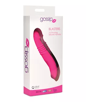 Curve Toys Gossip Blasters 7X Thrusting Silicone Vibrator Magenta