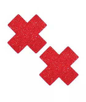 Neva Nude Ravish Me Glitter X Factor Pasties  Red OS