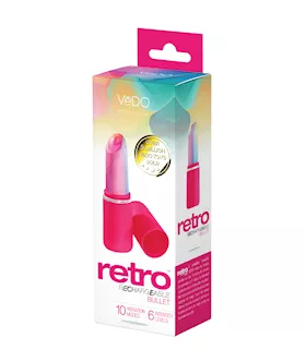 VeDO Retro Rechargeable Bullet Lip Stick Vibe Pink