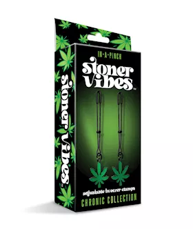 Stoner Vibes Glow In the Dark Adjustable Tweezer Nipple Clamps