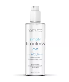 Wicked Sensual Care Simply Timeless Aqua Water Based Lubricant  4 oz
