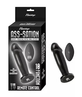 Asssation Remote Vibrating Metal Anal Ecstasy Black