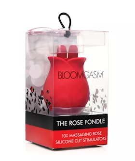 Bloomgasm The Rose Fondle 10X Massaging Clit Stimulator Red